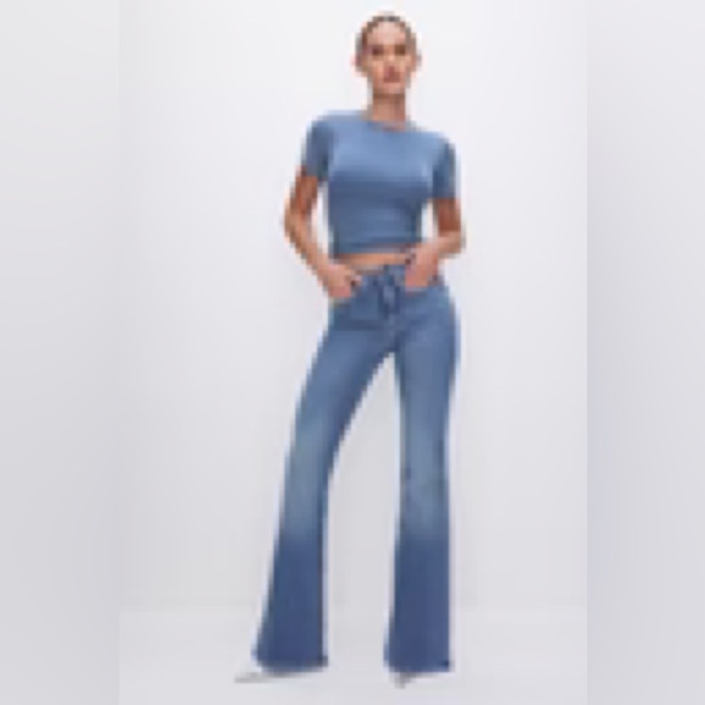 Good American Blue Flare Jeans - Picture 2 of 2